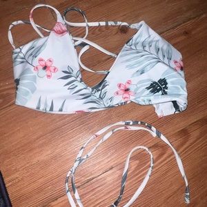 Floral bikini top